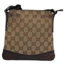 GUCCI GG Canvas Shoulder Bag Beige Brown gold 147671 Auth nb252-2