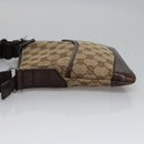 GUCCI GG Canvas Shoulder Bag Beige Brown gold 147671 Auth nb252-4