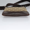 GUCCI GG Canvas Shoulder Bag Beige Brown gold 147671 Auth nb252-5