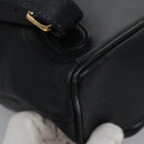 GUCCI Bamboo Backpack Leather Black Gold 003 3444 0030 Auth nb256-9