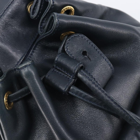 GUCCI Bamboo Rugzak Leer Zwart Goud 003 3444 0030 Auth nb256