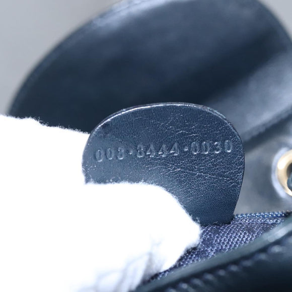 GUCCI Bamboo Backpack Leather Black Gold 003 3444 0030 Auth nb256