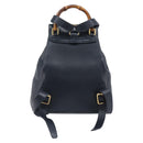 GUCCI Bamboo Rugzak Leer Zwart Goud 003 3444 0030 Auth nb256-2