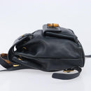 GUCCI Bamboo Rugzak Leer Zwart Goud 003 3444 0030 Auth nb256-4