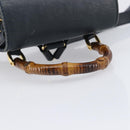 GUCCI Bamboo Rugzak Leer Zwart Goud 003 3444 0030 Auth nb256-7