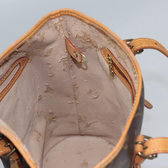 LOUIS VUITTON Monogram Bucket GM Shoulder Bag M42236 LV Auth nb263