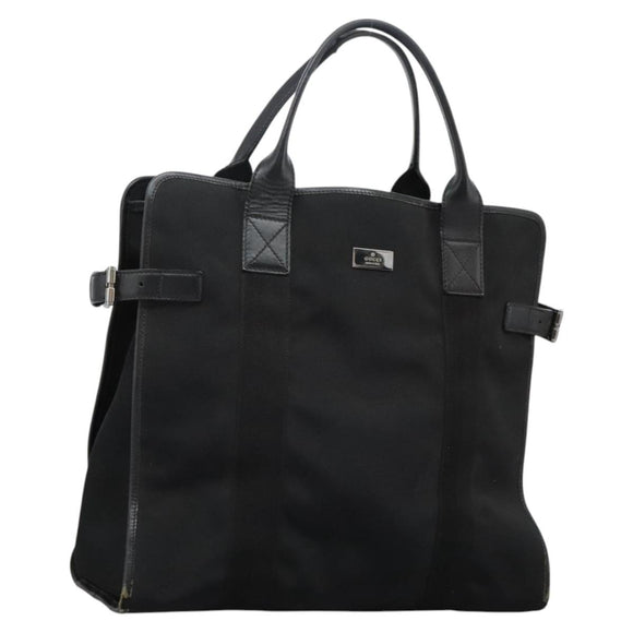 GUCCI Hand Bag Canvas Black 115517 Auth nb281