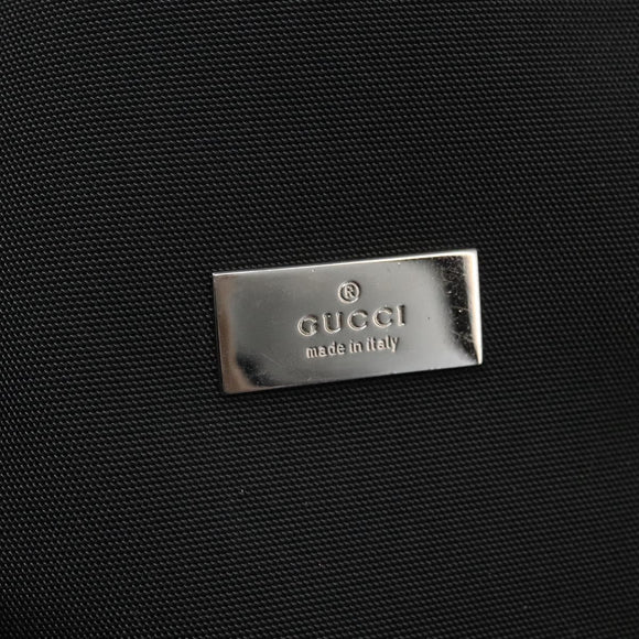 GUCCI Hand Bag Canvas Black 115517 Auth nb281