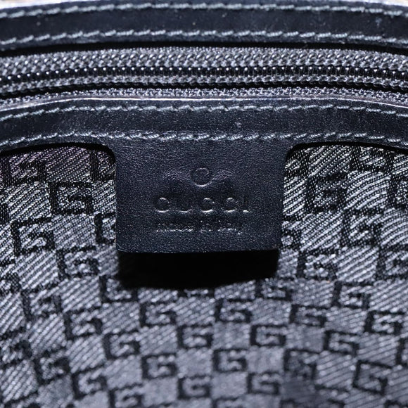 GUCCI Hand Bag Canvas Black 115517 Auth nb281