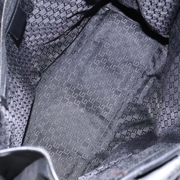 GUCCI Hand Bag Canvas Black 115517 Auth nb281