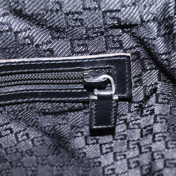 GUCCI Hand Bag Canvas Black 115517 Auth nb281