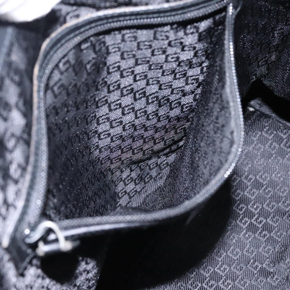 GUCCI Hand Bag Canvas Black 115517 Auth nb281