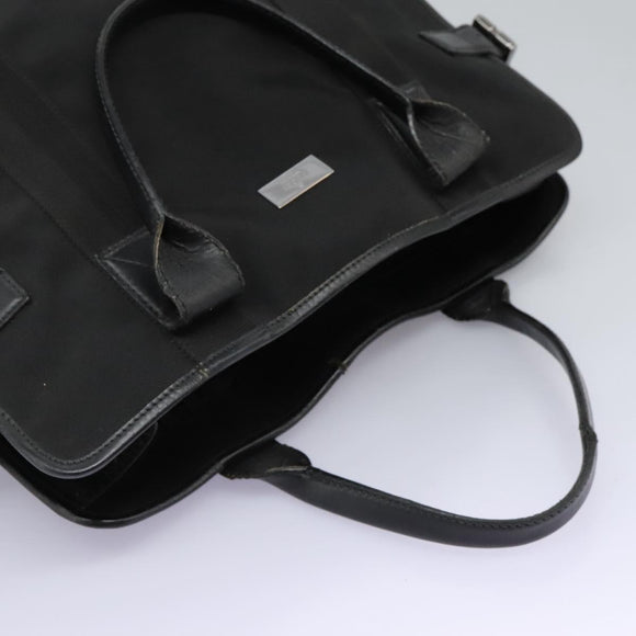 GUCCI Hand Bag Canvas Black 115517 Auth nb281