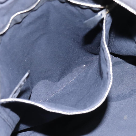 HERMES Acapulco Basas MM Shoulder Bag Nylon Black Auth nb282