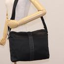 HERMES Acapulco Basas MM Shoulder Bag Nylon Black Auth nb282-24