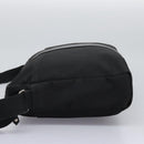 HERMES Acapulco Basas MM Shoulder Bag Nylon Black Auth nb282-3