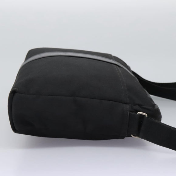 HERMES Acapulco Basas MM Shoulder Bag Nylon Black Auth nb282
