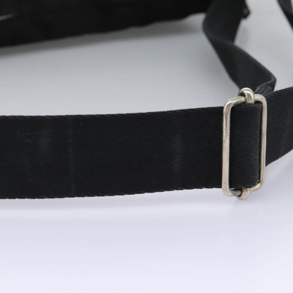 HERMES Acapulco Basas MM Shoulder Bag Nylon Black Auth nb282