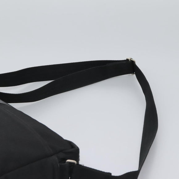 HERMES Acapulco Basas MM Shoulder Bag Nylon Black Auth nb282