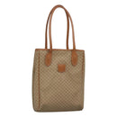CELINE Macadam Canvas Tote Bag PVC Beige Gold Auth nb284-1