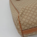 CELINE Macadam Canvas Tote Bag PVC Beige Gold Auth nb284-14