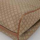 CELINE Macadam Canvas Tote Bag PVC Beige Gold Auth nb284-15