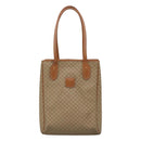 CELINE Macadam Canvas Tote Bag PVC Beige Gold Auth nb284-13