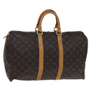 LOUIS VUITTON Monogram Keepall 45 Boston Bag M41428 LV Auth nb290-1