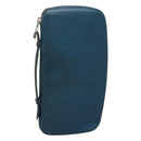 LOUIS VUITTON Epi Organizer Atholl Clutch Bag Blue M60731 LV Auth nb291-1