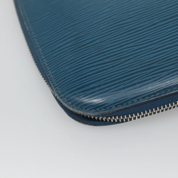 LOUIS VUITTON Epi Organizer Atholl Clutch Bag Blue M60731 LV Auth nb291