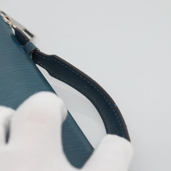 LOUIS VUITTON Epi Organizer Atholl Clutch Bag Blue M60731 LV Auth nb291