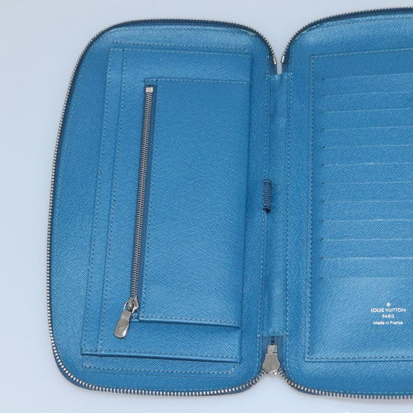 LOUIS VUITTON Epi Organizer Atholl Clutch Bag Blue M60731 LV Auth nb291