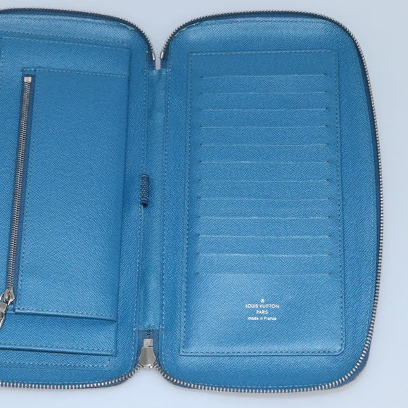 LOUIS VUITTON Epi Organizer Atholl Clutch Bag Blue M60731 LV Auth nb291