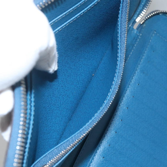 LOUIS VUITTON Epi Organizer Atholl Clutch Bag Blue M60731 LV Auth nb291