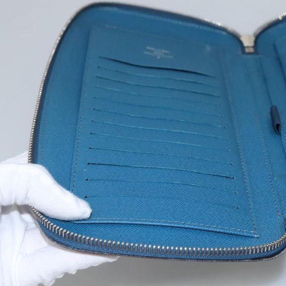 LOUIS VUITTON Epi Organizer Atholl Clutch Bag Blue M60731 LV Auth nb291