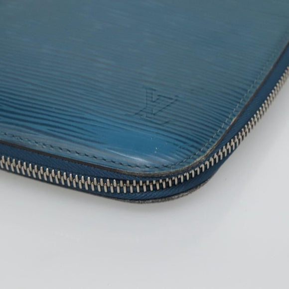 LOUIS VUITTON Epi Organizer Atholl Clutch Bag Blue M60731 LV Auth nb291