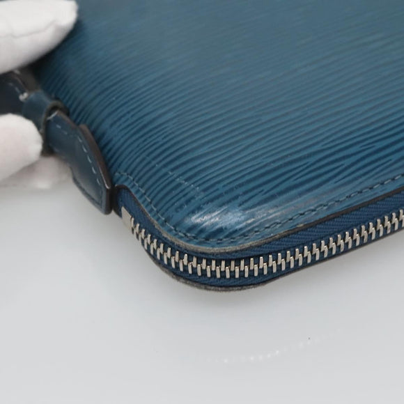 LOUIS VUITTON Epi Organizer Atholl Clutch Bag Blue M60731 LV Auth nb291