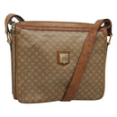 CELINE Macadam Canvas Shoulder Bag PVC Beige Gold Auth nb297-1