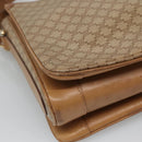 CELINE Macadam Canvas Shoulder Bag PVC Beige Gold Auth nb297-15