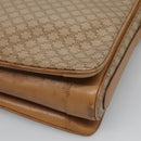 CELINE Macadam Canvas Shoulder Bag PVC Beige Gold Auth nb297-16