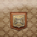 CELINE Macadam Canvas Shoulder Bag PVC Beige Gold Auth nb297-18