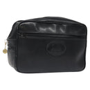 CELINE Clutch Bag Leather Black Auth nb304-1