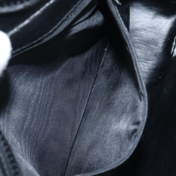 CELINE Clutch Bag Leather Black Auth nb304