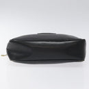 CELINE Clutch Bag Leather Black Auth nb304-6