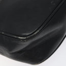 CELINE Clutch Bag Leather Black Auth nb304-14