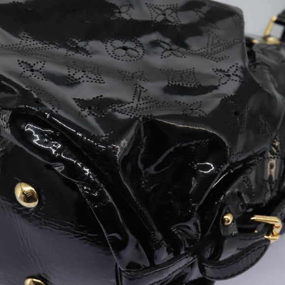LOUIS VUITTON Monogram Mahina Surya L Bag Enamel Black M95881 LV Auth nb310