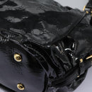 LOUIS VUITTON Monogram Mahina Surya L Bag Enamel Black M95881 LV Auth nb310-13