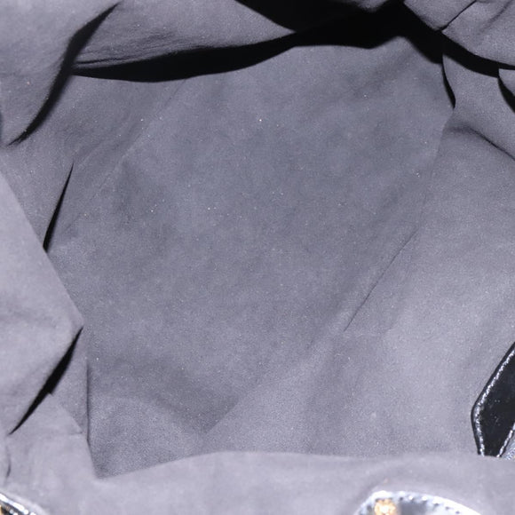 LOUIS VUITTON Monogram Mahina Surya L Bag Enamel Black M95881 LV Auth nb310