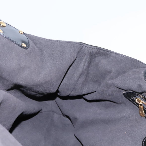 LOUIS VUITTON Monogram Mahina Surya L Bag Enamel Black M95881 LV Auth nb310