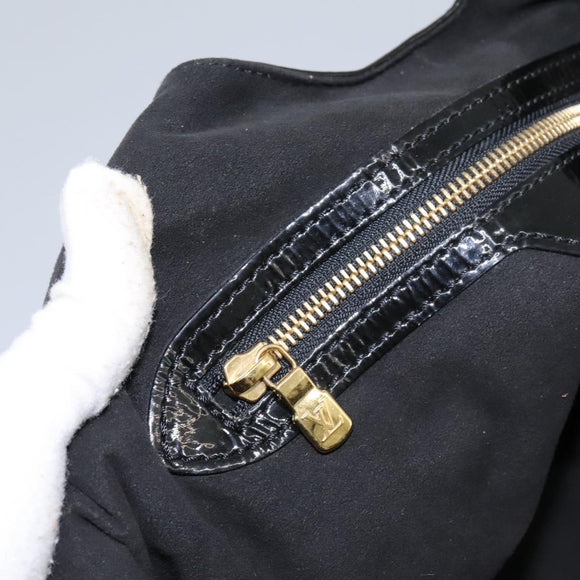 LOUIS VUITTON Monogram Mahina Surya L Bag Enamel Black M95881 LV Auth nb310